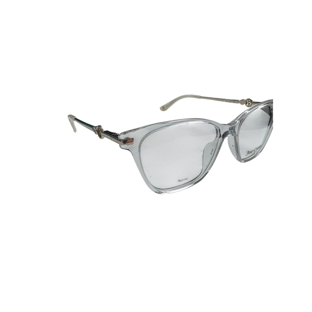 NEW Juicy Couture Crystal square cat eye clear gold glasses - Picture 2 of 10